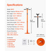 VEVOR Underhoist Support Stand, 3/4 Ton Capacity Under Hoist Jack Stand, Lifting from 52.8 to 76 in, Self-Locking Threaded Screw, Bearing Mounted Spin Handle Pole Jack, Support Vehicle Components