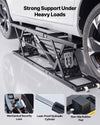 Strong support under heavy loads with mechanical security lock, leak-proof hydraulic cylinder, and non-slip rubber pad