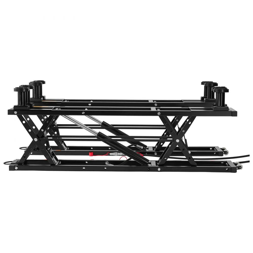 VEVOR Portable Car Lift, 5000 lbs Capacity, Heavy Duty Quick Lift with 25.6" Max Height, Pneumatic Pump, Wheels, 4 Rubber Pads & 4 Lifting Columns for Cars, Compact SUVs, Mini Trucks, Garage or Shop