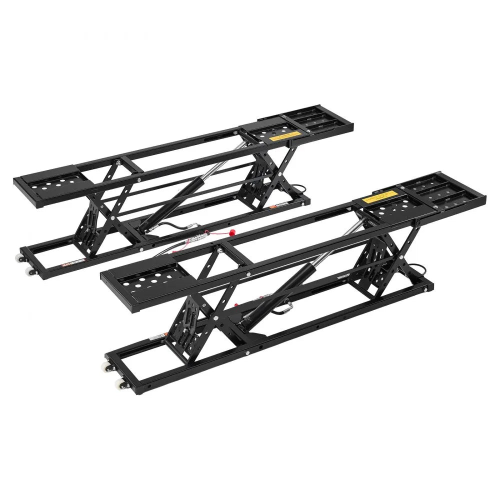 VEVOR Portable Car Lift, 5000 lbs Capacity, Heavy Duty Quick Lift with 25.6" Max Height, Pneumatic Pump, Wheels, 4 Rubber Pads & 4 Lifting Columns for Cars, Compact SUVs, Mini Trucks, Garage or Shop