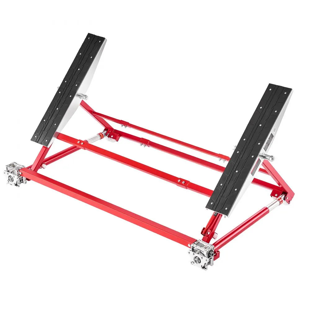 VEVOR Portable Car Lift, 4400 lbs Capacity, Heavy Duty Steel Quick Lift with 23" Max Height, Adjustable Width and Wheels, Manual Lifting for Cars, Compact SUVs, Mini Trucks, Home Garage or Shop Use