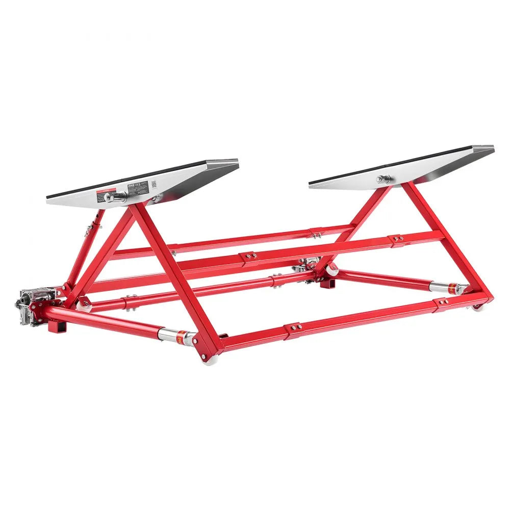 VEVOR Portable Car Lift, 4400 lbs Capacity, Heavy Duty Steel Quick Lift with 23" Max Height, Adjustable Width and Wheels, Manual Lifting for Cars, Compact SUVs, Mini Trucks, Home Garage or Shop Use