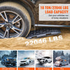 VEVOR 10 TON Traction Boards with PP Material, Recovery Boards for Off-road Vehicles/Cars/Pickups/SUVs/RVs, Pair Tire Traction Mats on Snow, Sand, Mud and Loose Terrain, Storage Bag, Short, Black