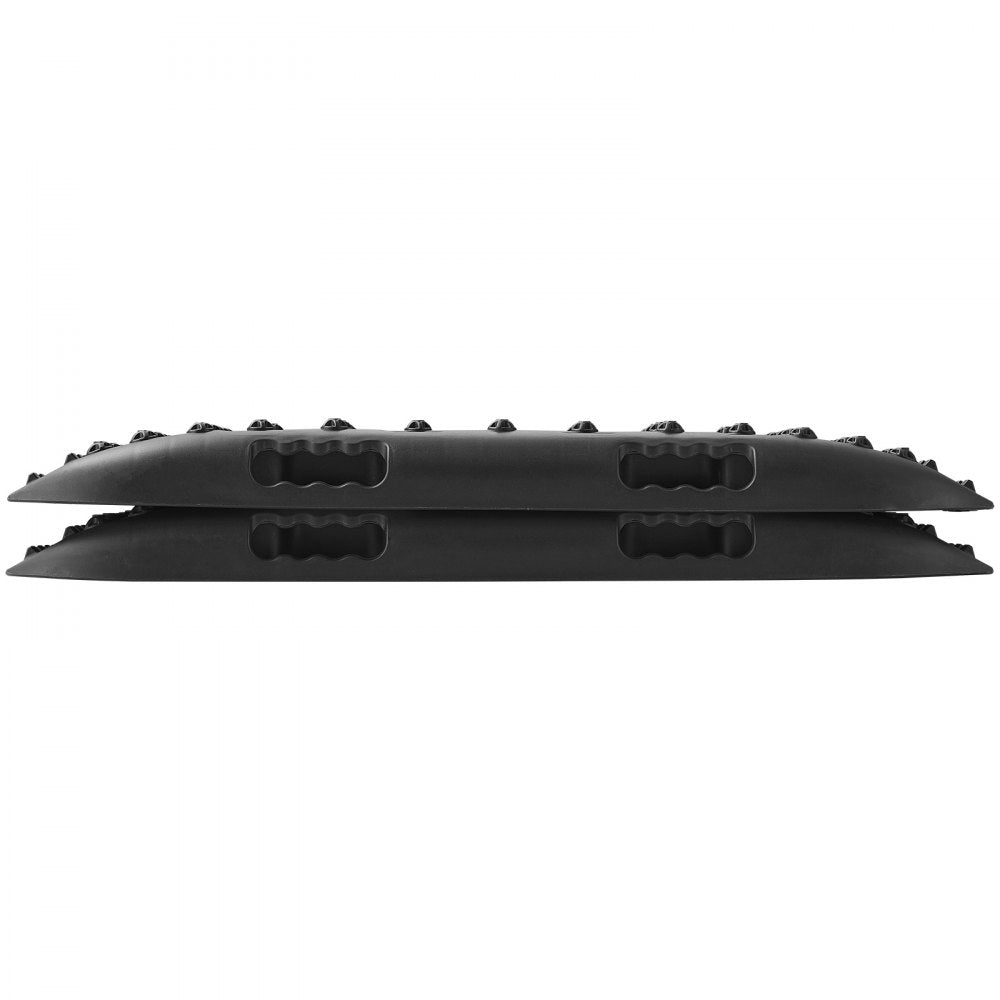 VEVOR 10 TON Traction Boards with PP Material, Recovery Boards for Off-road Vehicles/Cars/Pickups/SUVs/RVs, Pair Tire Traction Mats on Snow, Sand, Mud and Loose Terrain, Storage Bag, Short, Black