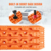 VEVOR 10 TON Traction Boards with PP Material, Recovery Boards for Off-road Vehicles/Cars/Pickups/SUVs/RVs, Pair Tire Traction Mats on Snow, Sand, Mud and Loose Terrain, Storage Bag, Short, Orange