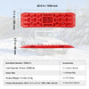 VEVOR 10 TON Traction Boards with PP Material, Recovery Boards for Off-road Vehicles/Cars/Pickups/SUVs/RVs, Pair Tire Traction Mats on Snow, Sand, Mud and Loose Terrain, Storage Bag, Long, Red