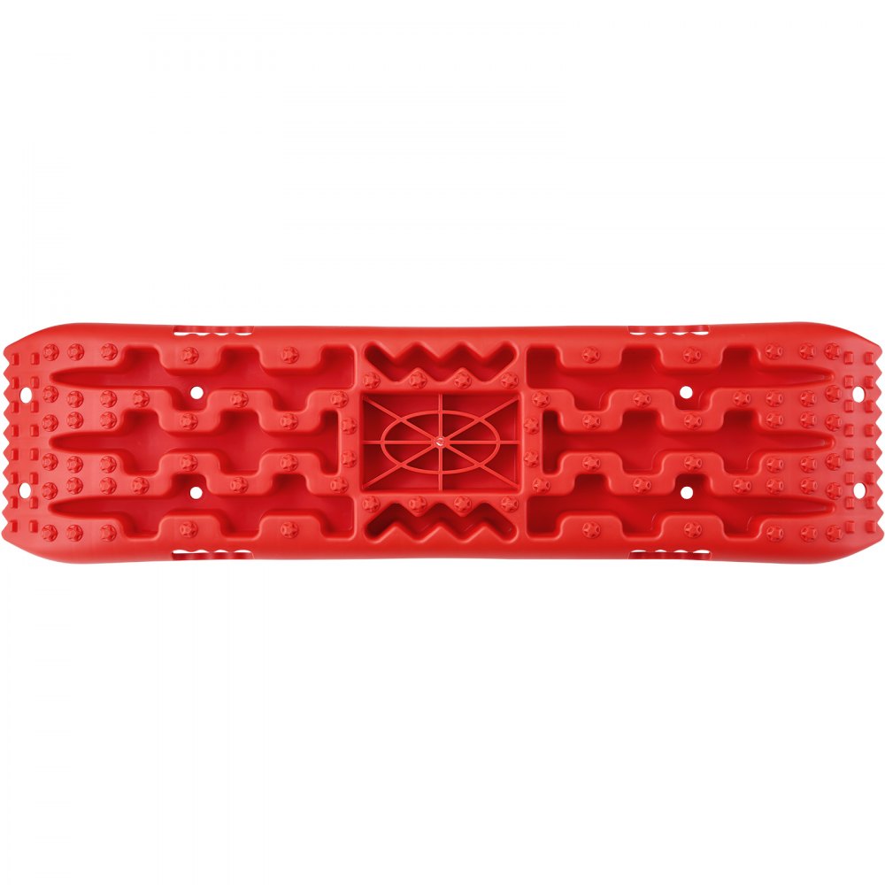 VEVOR 10 TON Traction Boards with PP Material, Recovery Boards for Off-road Vehicles/Cars/Pickups/SUVs/RVs, Pair Tire Traction Mats on Snow, Sand, Mud and Loose Terrain, Storage Bag, Long, Red