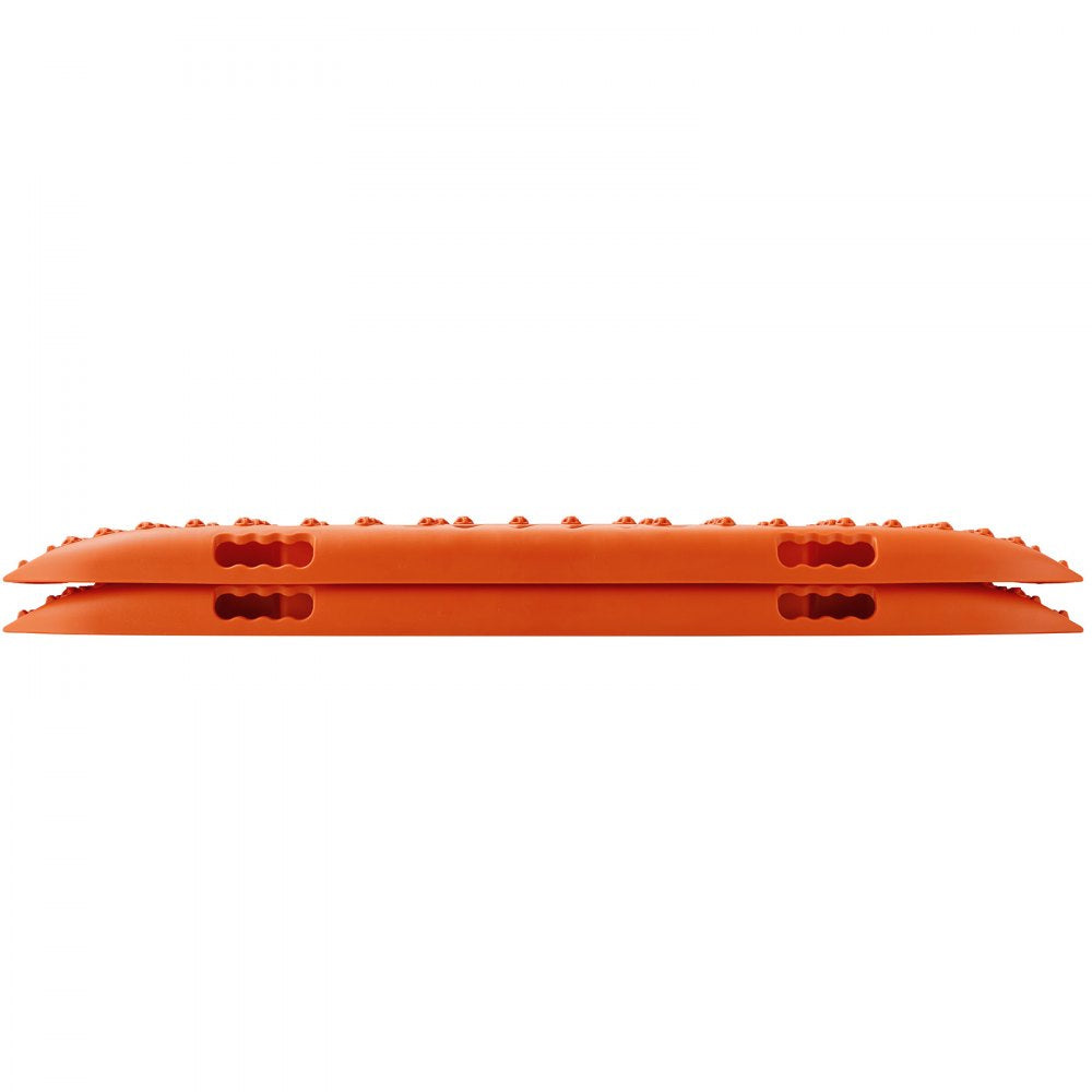 VEVOR 10 TON Traction Boards with PP Material, Recovery Boards for Off-road Vehicles/Cars/Pickups/SUVs/RVs, Pair Tire Traction Mats on Snow, Sand, Mud and Loose Terrain, Storage Bag, Long, Orange