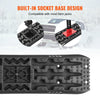 VEVOR 10 TON Traction Boards with PP Material, Recovery Boards for Off-road Vehicles/Cars/Pickups/SUVs/RVs, Pair Tire Traction Mats on Snow, Sand, Mud and Loose Terrain, Storage Bag, Long, Black