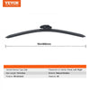 VEVOR 16" Rubber Wiper Blades, 40 cm Universal Replacement Wind Shield Wiper, Low Noise & Better Fit, with 4 Different Clips for most Car, Easy Installation