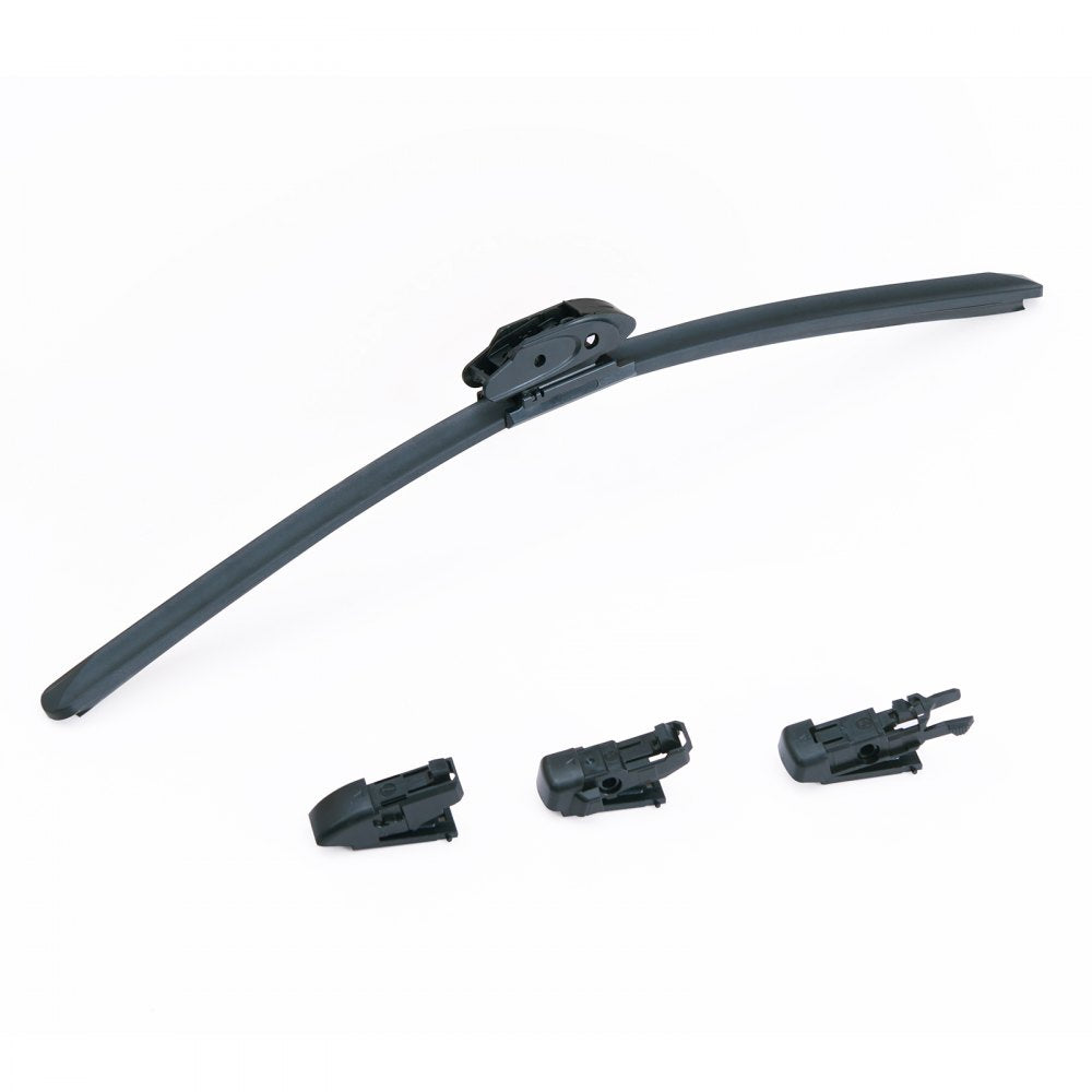 VEVOR 21" Rubber Wiper Blades, 53 cm Universal Replacement Wind Shield Wiper, Low Noise & Better Fit, with 4 Different Clips for most Car, Easy Installation