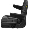 VEVOR Universal Fold Down Forklift Seat with Retractable Safety Belt, Armrest,Adjustable Seat for Excavator, Forklift, Tractor, Skid Loader, Backhoe Dozer Telehandler