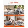 VEVOR King Size Blanket, 108 x 90 inches, Lightweight and Fuzzy Throw Blanket for Bed, Cozy Grey King Blanket for All Season, Warm Plush Machine Washable Bedding, Grey