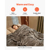 VEVOR Queen Size Blanket, 90 x 90 inches, Lightweight and Fuzzy Throw Blanket for Bed, Cozy Grey Queen Blanket for All Season, Warm Plush Machine Washable Bedding, Grey