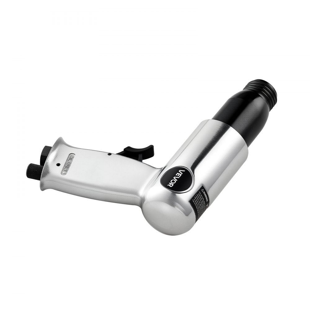 VEVOR Air Hammer, 3500BPM Pneumatic Hammer with 2.76 inch Stroke & 4PCS Chisels Round Shank, Pistol-Grip Compact Air Chisel Pneumatic Shovel Tool for Cutting Punching Scraping