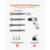 VEVOR Air Hammer, 4500BPM Pneumatic Hammer with Rust Removal Air Needle Scaler & 4PCS Chisels Round Shank, Lightweight & Compact Air Chisel Pneumatic Shovel Tool for Cutting Scraping Demolishing