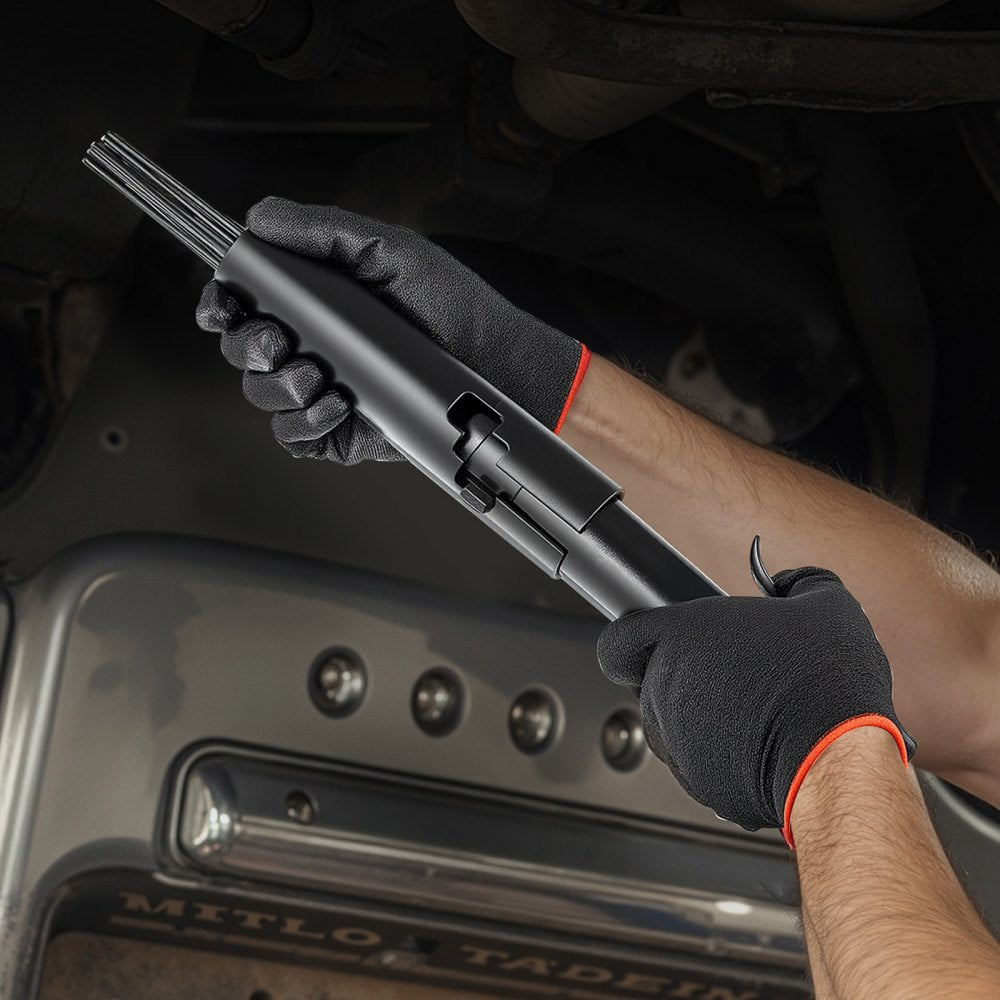 VEVOR Air Needle Scaler, 3400BPM Pneumatic Scaler for Rust Paint Removal - with 3-Speed Adjustment, 19 Hardened Needles & 3 Air Nozzle Connectors - Lightweight, Compact & Ergonomic Grip