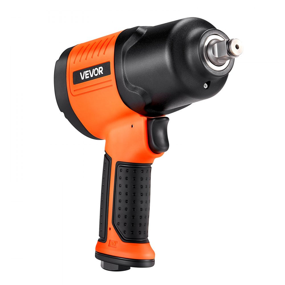 VEVOR Air Impact Wrench, 1/2" Drive Pneumatic Impact Wrench Up to 1100 ft-lbs Reverse Torque, 7500RPM 4-Speed Adjustable & Lightweight Pneumatic Gun for Auto Repairs and Maintenance