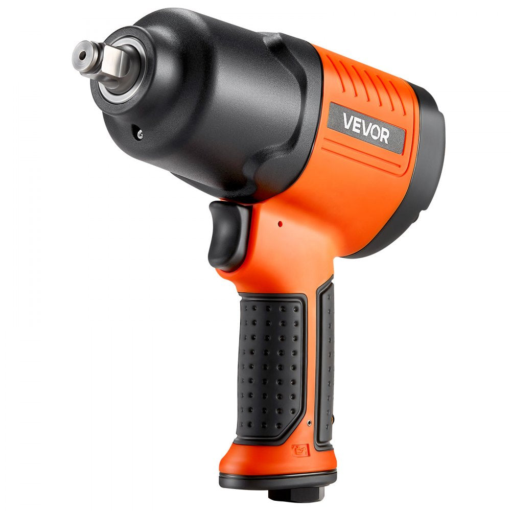 VEVOR Air Impact Wrench, 1/2" Drive Pneumatic Impact Wrench Up to 1100 ft-lbs Reverse Torque, 7500RPM 4-Speed Adjustable & Lightweight Pneumatic Gun for Auto Repairs and Maintenance