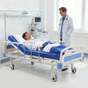 VEVOR Premium 2 Function Full Electric Hospital Bed, ICU Electric Medical Bed with Backrest & Legrest Adjustment, 5" Locking Casters, High-Density Foam Mattress for Home Hospital, 550LBS Loading