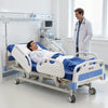 VEVOR Premium 5 Function Full Electric Hospital Bed, ICU Electric Medical Bed with Trendelenburg & Reverse Trendelenburg, 5" Locking Casters & High-Density Mattress for Home Hospital, 550LBS Loading