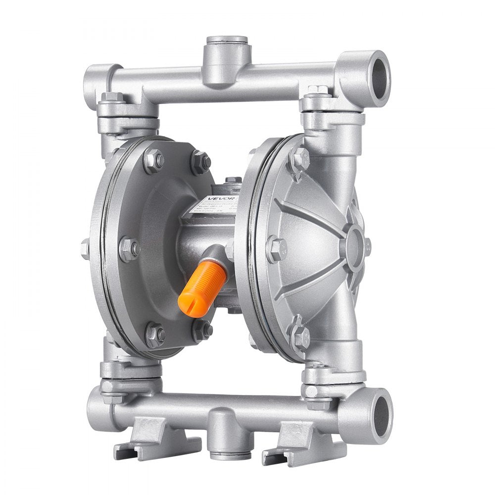 VEVOR Air Operated Double Diaphragm Pump, 6.6 GPM, 3/8 inch Inlet & Outlet Pneumatic Waste Oil Transfer Pump, Max 100 PSI, Aluminum Alloy Body, Air-Operated for Diesel, Grease, Kerosene, Gasoline