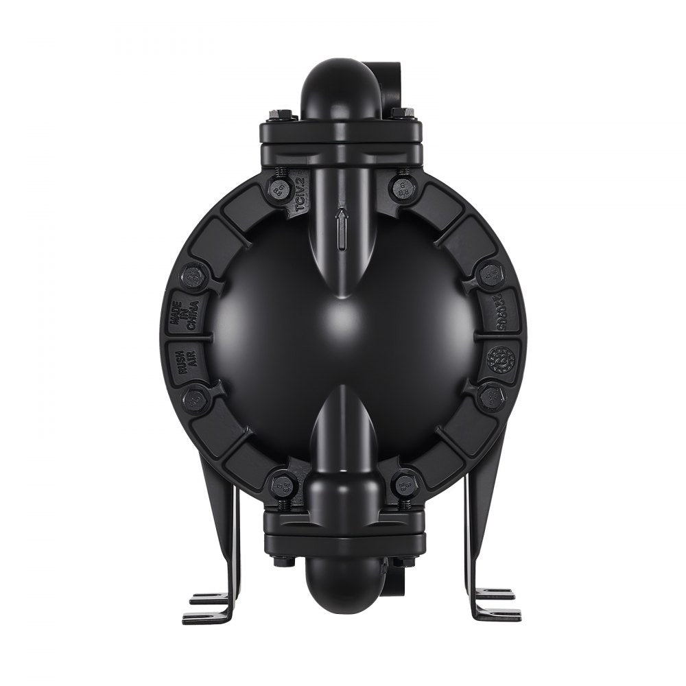 VEVOR Air Operated Double Diaphragm Pump, 35 GPM, 1 inch Inlet & Outlet Pneumatic Waste Oil Transfer Pump, Max 114 PSI, Aluminum Alloy Body, Air-Operated for Diesel, Grease, Kerosene, Gasoline & Oil