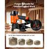 VEVOR Professional Roofing Nailer CN45N, 3/4" to 1-3/4" 15 Degree Air Roofing Nail Gun, 4–5 Nails/S Ultra-Fast Nailing, 70-110 PSI Pneumatic Coil Nailer for Asphalt Shingles, Roof Sheathing