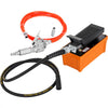 VEVOR Air Hydraulic Pump 10000 PSI Air Over Hydraulic Pump 1/2 Gal Reservoir Air Treadle Foot Actuated Hydraulic Pump 3/8" NPT with 4.1 ft Hose 2 Connector Single Acting for Car Repair (Orange)