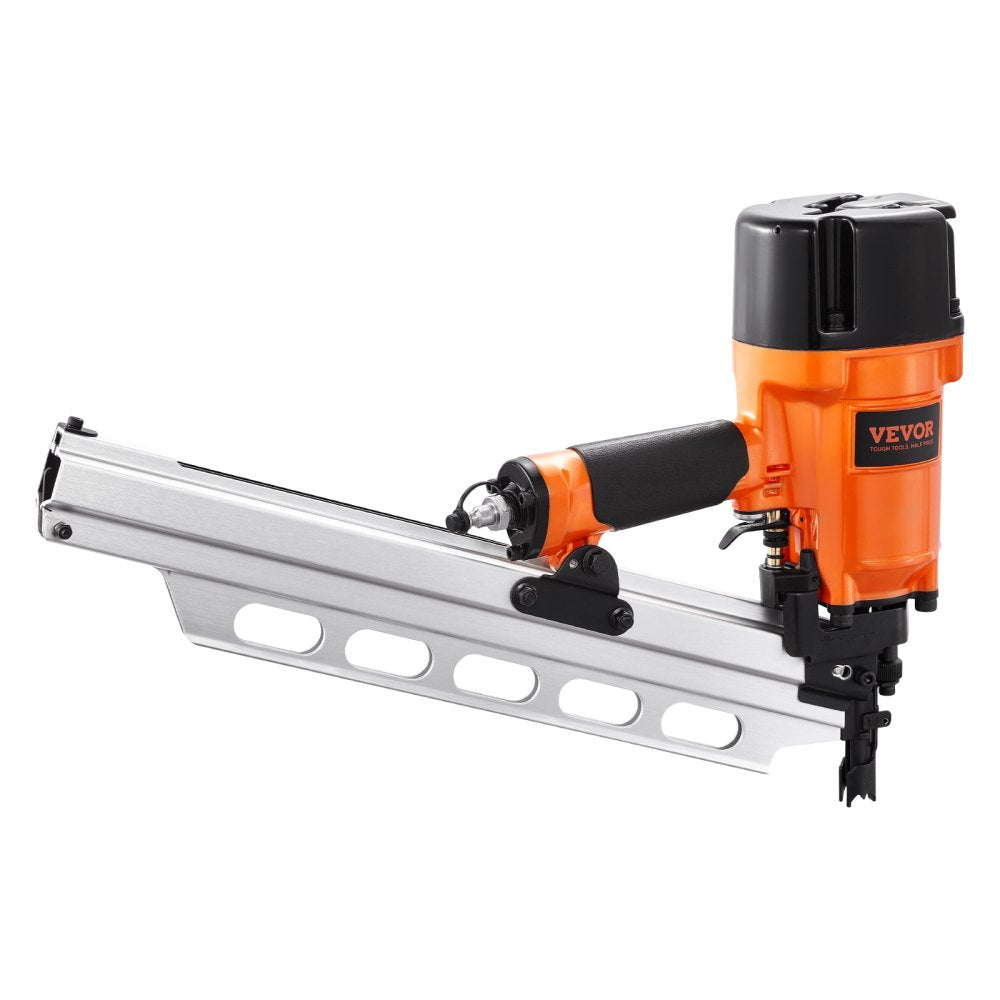 VEVOR Framing Nailer, 2" to 3-1/2" 21 Degree Full Round Head Pneumatic Framing Nailer with Dual Trigger Modes & Tool-Less Depth Adjustment, 80-120PSI Pro Air Nail Gun for Framing Flooring Decking