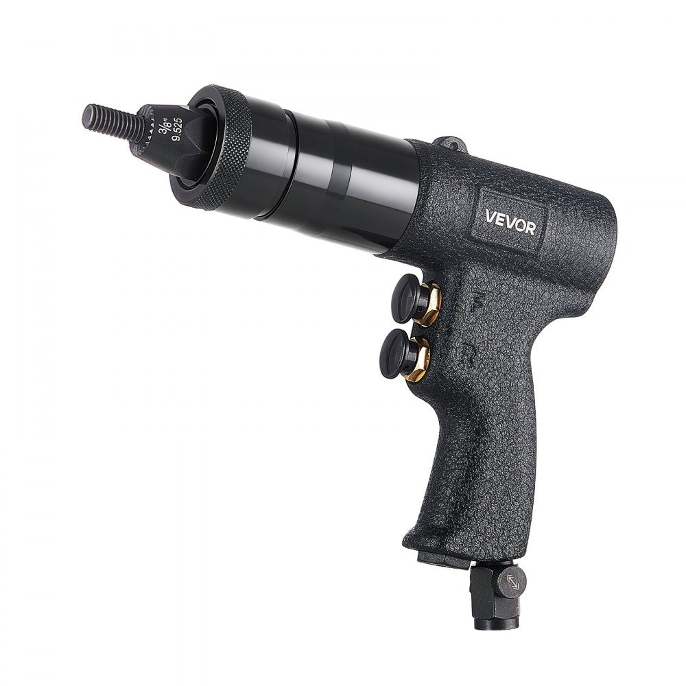 VEVOR Pneumatic Rivet Nut Gun Kit with 1/4" 5/16" 10/24" 3/8" Gun Heads, 20PCS Mandrels, 2500LBS Force, Forward & Reverse Switch, Air Rivet Nut Tool for Auto, Construction, Industrial Manufacturing