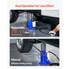 VEVOR Air Hydraulic Bottle Jack, 20 Ton (44092 lbs) Capacity, 10.2-19.5 Inch Lifting Range, Pneumatic/Manual Heavy Duty Welded Bottle Jack with Pump for Car, SUV, Pickup, Truck, RV, Auto Repair, Blue