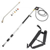 VEVOR Telescoping Pressure Washer Wand, Max. 18 ft Adjustable Power Washer Extension Wand, 4000PSI 9GPM Power Cleaning Tools with 5 Nozzle Tips, Strap Belt, 3/8\'\' & 1/4\'\' Quick Connectors, Silver/