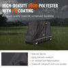 VEVOR 2+2 Passenger Golf Cart Cover, 600D Polyester Full Cover, Suitable for 2+2 Golf Carts, Waterproof, Sunproof, and Dustproof Outdoor Golf Cart Cover with Three Zipper Doors, Black