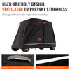 VEVOR 2+2 Passenger Golf Cart Cover, 600D Polyester Full Cover, Suitable for 2+2 Golf Carts, Waterproof, Sunproof, and Dustproof Outdoor Golf Cart Cover with Three Zipper Doors, Black