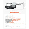 VEVOR Micrometer Set, Digital Outside Micrometer 0-1 inch Measuring Range, 0.00005" Resolution, Ultra-Precision 0.0001 Accuracy, LCD Screen, in/mm Switch, Carbide Tip, with Protective Case