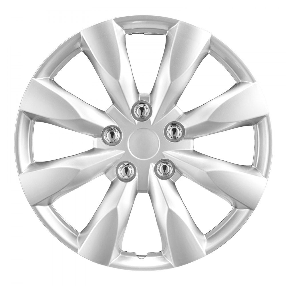 VEVOR Wheel Rim Cover Hubcaps, 16 in Diameter, Sturdy & Durable Scratch-Resistant Hubcap with Snap & Valve Nozzle Hole, ABS & PC Hubcap with High Rigidity & Less Wind Drag, Fits for All Weather Use