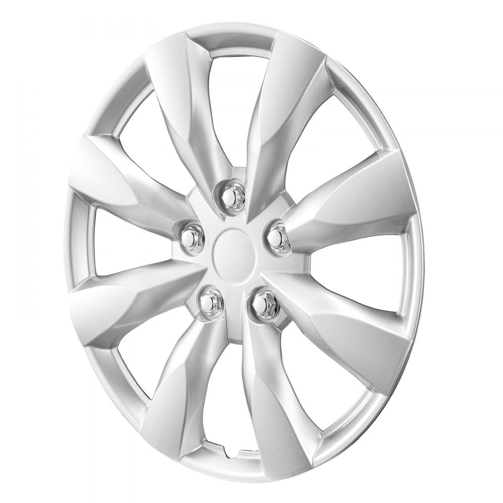 VEVOR Wheel Rim Cover Hubcaps, 16 in Diameter, Sturdy & Durable Scratch-Resistant Hubcap with Snap & Valve Nozzle Hole, ABS & PC Hubcap with High Rigidity & Less Wind Drag, Fits for All Weather Use