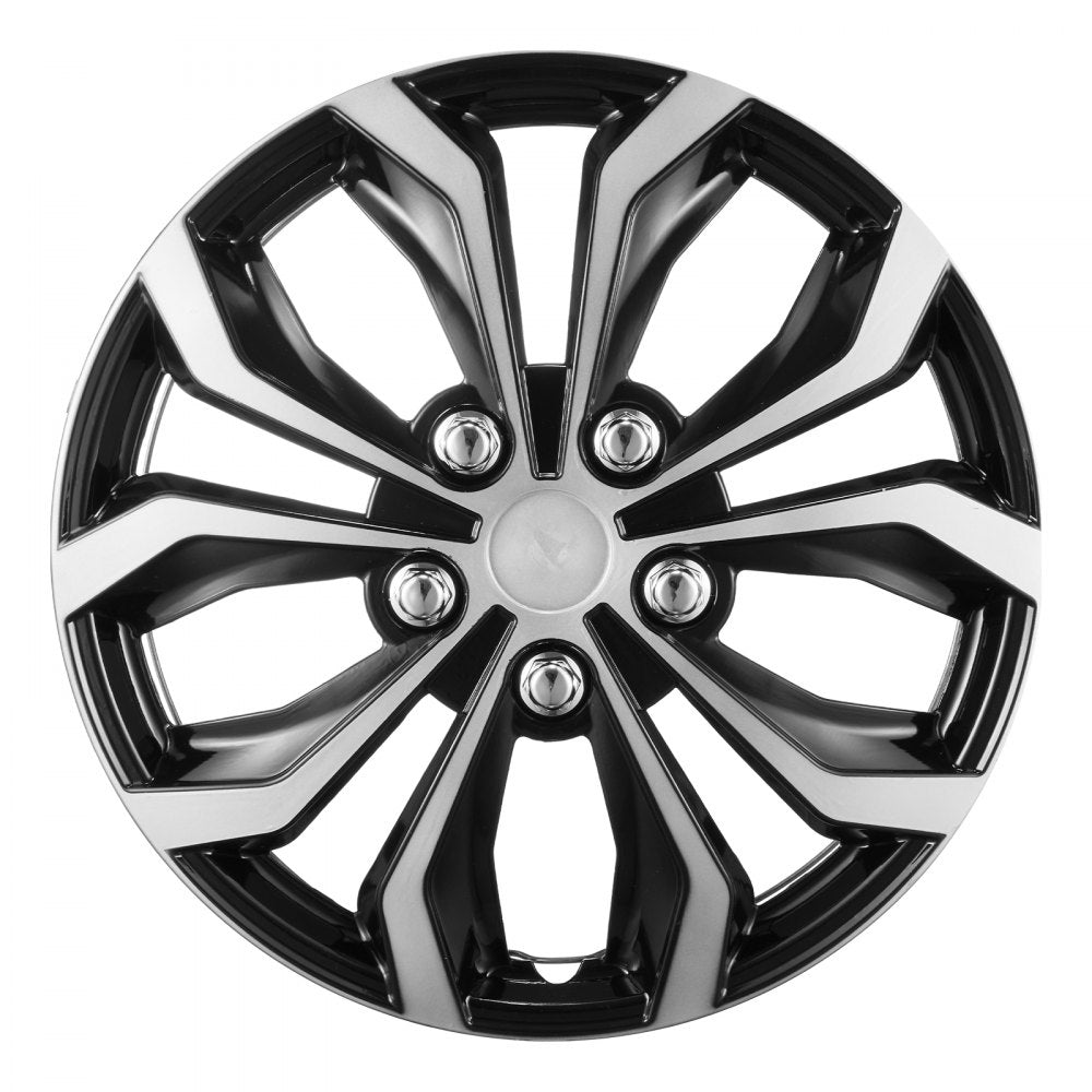 VEVOR Wheel Rim Cover Hubcaps, 16 in Diameter, Sturdy & Durable Scratch-Resistant Hubcap with Snap & Valve Nozzle Hole, ABS & PC Hubcap with High Rigidity & Less Wind Drag, Fits for All Weather Use