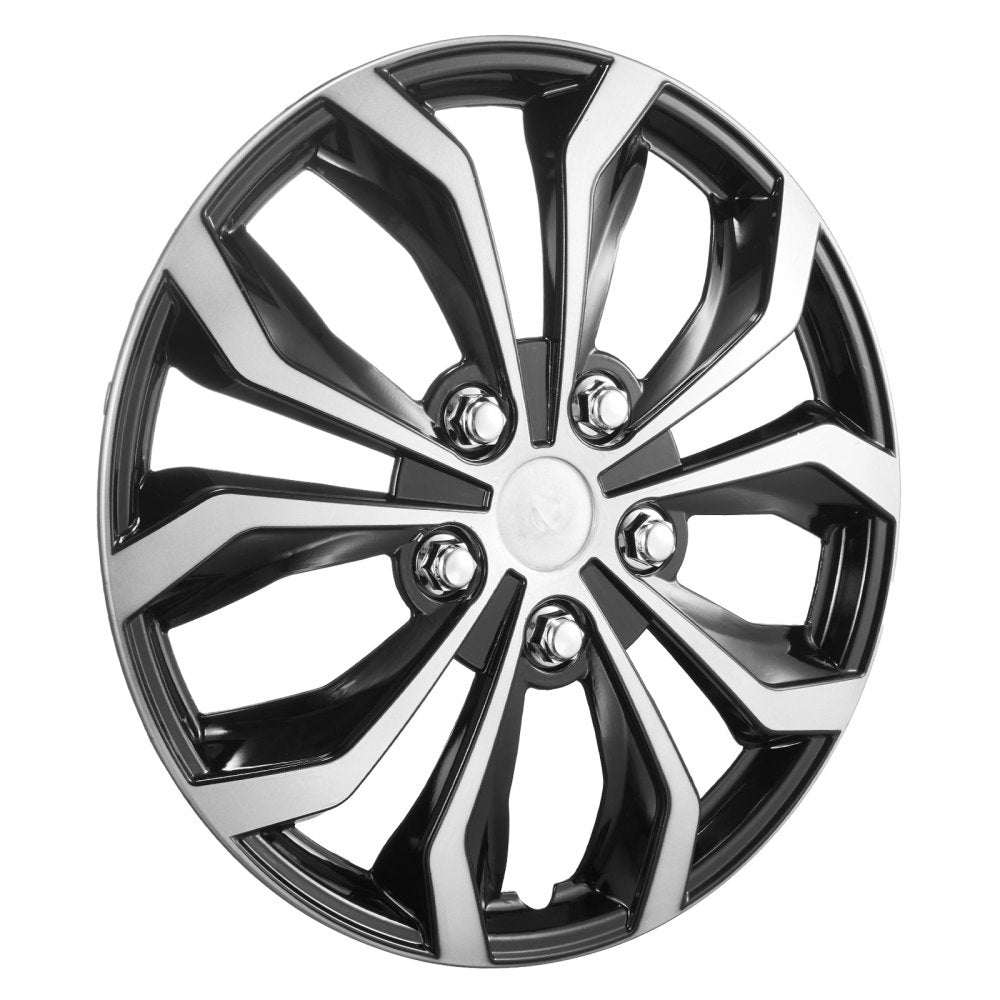 VEVOR Wheel Rim Cover Hubcaps, 16 in Diameter, Sturdy & Durable Scratch-Resistant Hubcap with Snap & Valve Nozzle Hole, ABS & PC Hubcap with High Rigidity & Less Wind Drag, Fits for All Weather Use