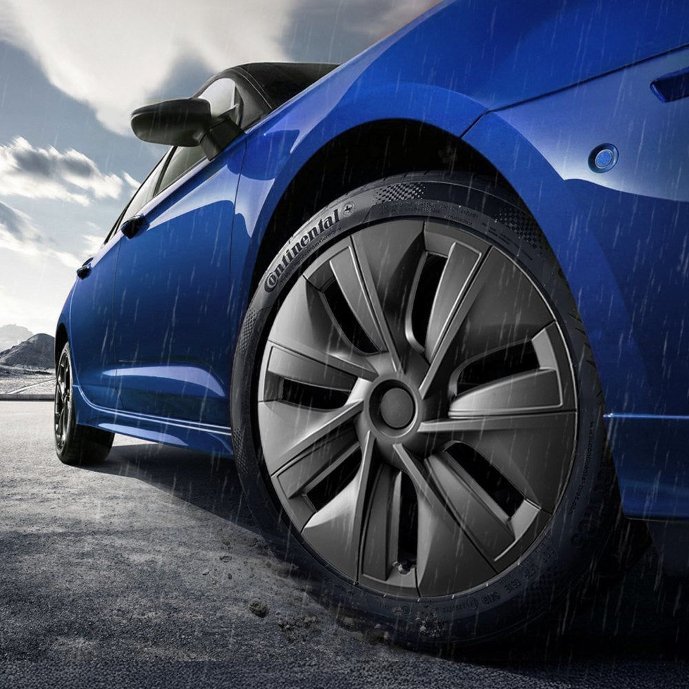 VEVOR Wheel Rim Cover Hubcaps, 19 in, 2020-2023 Model Y Fully Fit Hubcap with Snap, Guard Tape & Valve Nozzle Hole, ABS & PC Hubcap with High Rigidity & Less Wind Drag, Fits for All Weather Use