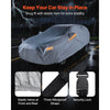 VEVOR Car Cover, Car Cover Waterproof for Toyota RAV4 Compact SUV, Custom-fit All Weather Sun Rain Wind Frost Dust Snow Protection Full Exterior Covers with Door Zipper and Cotton Lining, Silver