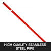 VEVOR 3T Prylever Bar 6600 Lbs Capacity Steel Pry Lever Bar Heavy Duty with Wheels Prylever with 5FT Length Handle 1.5m