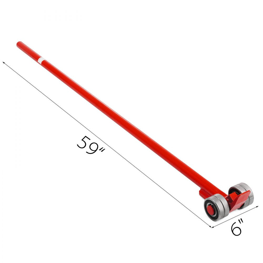 VEVOR 3T Prylever Bar 6600 Lbs Capacity Steel Pry Lever Bar Heavy Duty with Wheels Prylever with 5FT Length Handle 1.5m