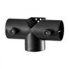 VEVOR Diesel Heater Connector, 2.32 inch Diesel Heater Duct Connector Accessories, T-shape 3 Way Air Vent Connectors with 2 90° Rotatable Valves, Black Joint Connectors for 2KW Diesels Heaters
