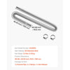 VEVOR Exhaust Hose, 47.2 inch Diesel Heater Flexible Exhaust Pipe, Stainless Steel Exhausts Hose with 2 Hose Clamps, Exhausts Hoses Kit Diesel Heater Accessories for 2KW 5KW 8KW Diesels Heaters