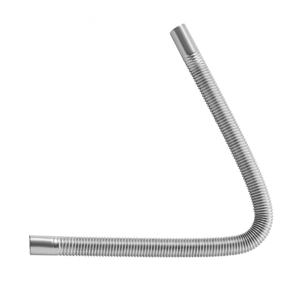 VEVOR Exhaust Hose, 23.6 inch Diesel Heater Flexible Exhaust Pipe, Stainless Steel Exhausts Hoses with 2 Hose Clamps, Air Diesel Parking Heater Exhausts Hoses Line for 2KW 5KW 8KW Diesels Heaters