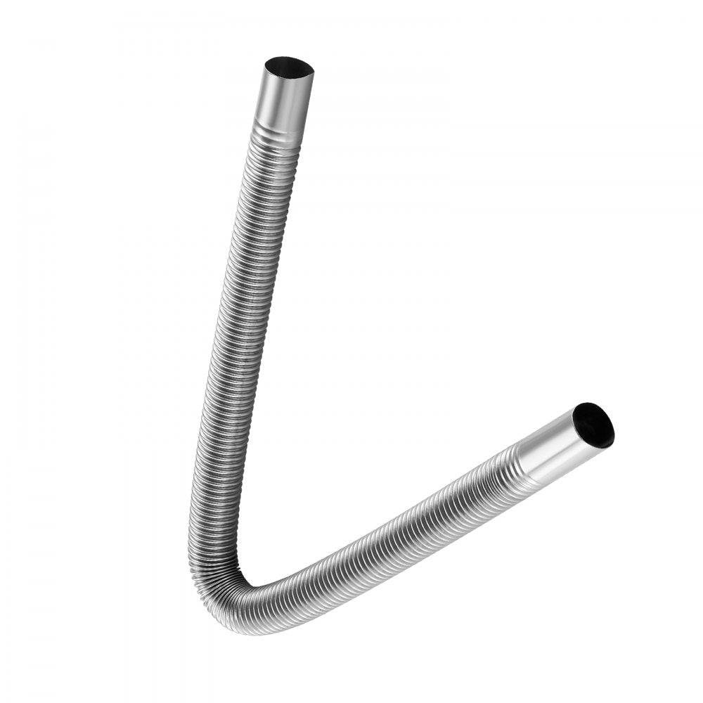 VEVOR Exhaust Hose, 23.6 inch Diesel Heater Flexible Exhaust Pipe, Stainless Steel Exhausts Hoses with 2 Hose Clamps, Air Diesel Parking Heater Exhausts Hoses Line for 2KW 5KW 8KW Diesels Heaters