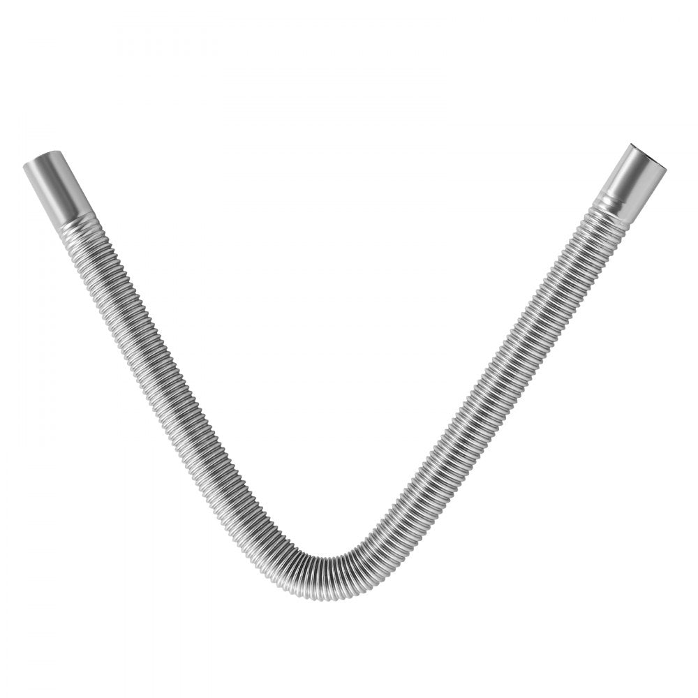 VEVOR Exhaust Hose, 23.6 inch Diesel Heater Flexible Exhaust Pipe, Stainless Steel Exhausts Hoses with 2 Hose Clamps, Air Diesel Parking Heater Exhausts Hoses Line for 2KW 5KW 8KW Diesels Heaters