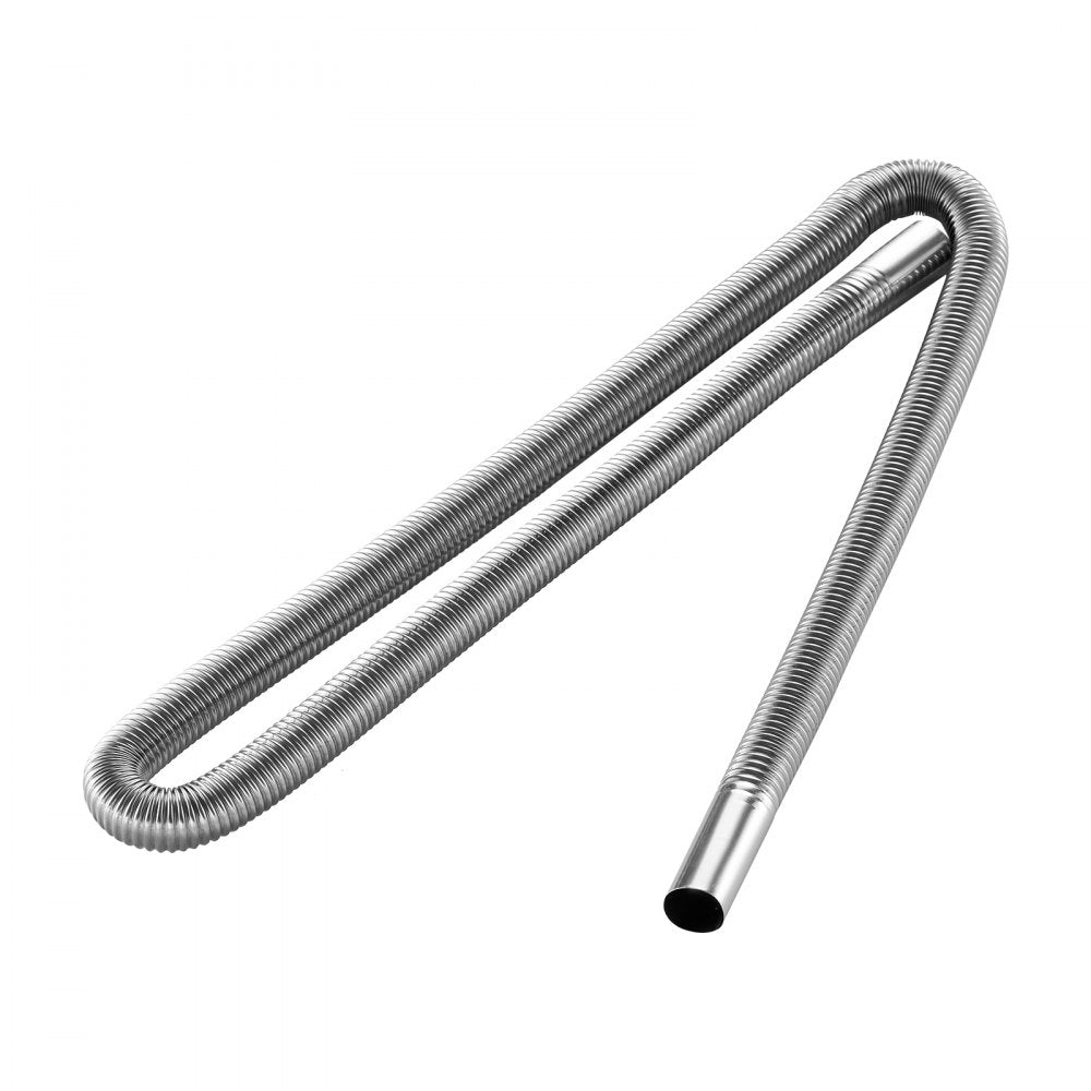 VEVOR Exhaust Hose, 58.7 inch Stainless Steel Exhausts Hose, Diesel Heater Flexible Exhaust Pipe with 2 Hose Clamps, Exhausts Hoses Kit Diesel Heater Accessories for 2KW 5KW 8KW Diesels Heaters